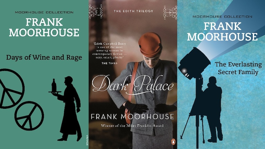 Three book covers side by side, names in caption, First and third with black silhouettes + stylised, middle with stylish woman