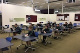Brighton Secondary students sit a trial electronic exam in Adelaide
