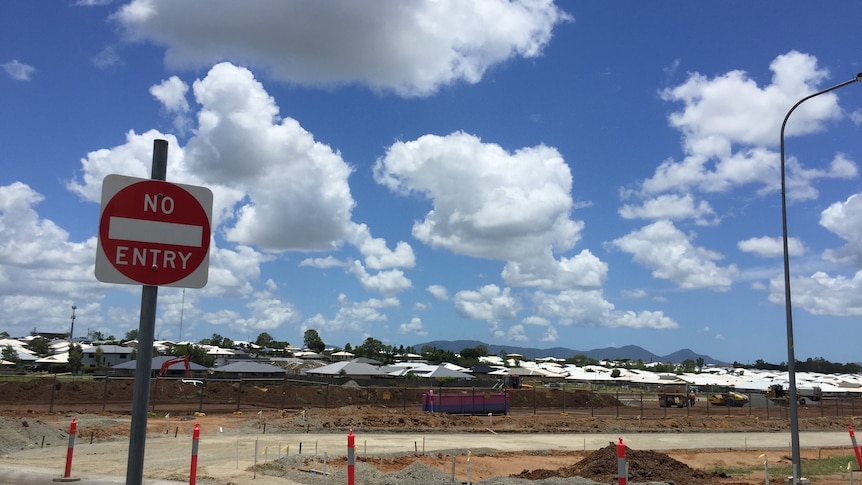 Heavy machinery creates new housing blocks at Gracemere to cater for more growth in the fast growing town. 