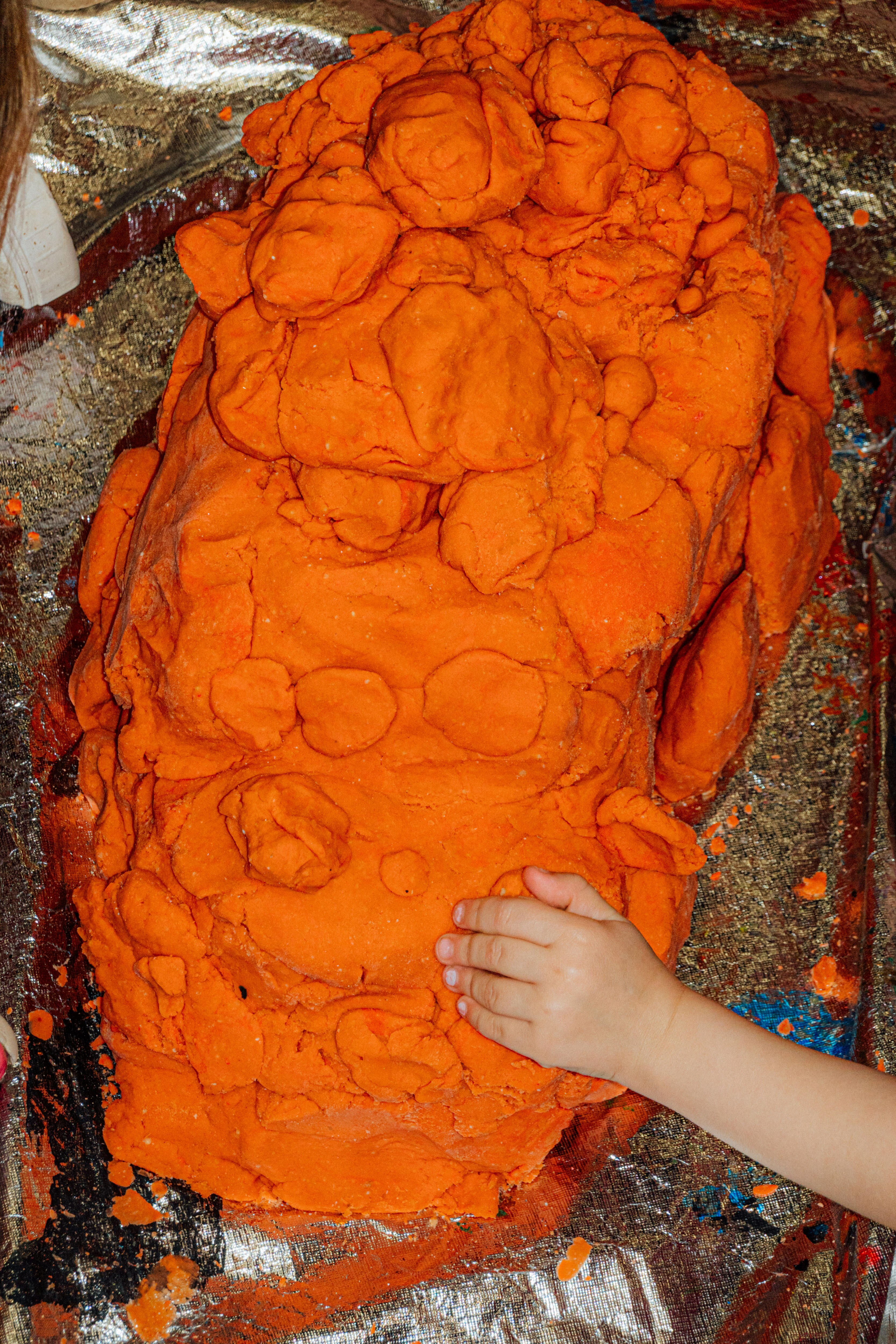 Child playing with playdough