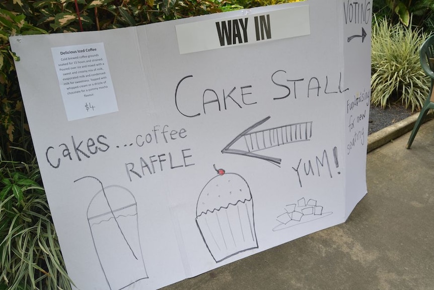 Cake stall sign