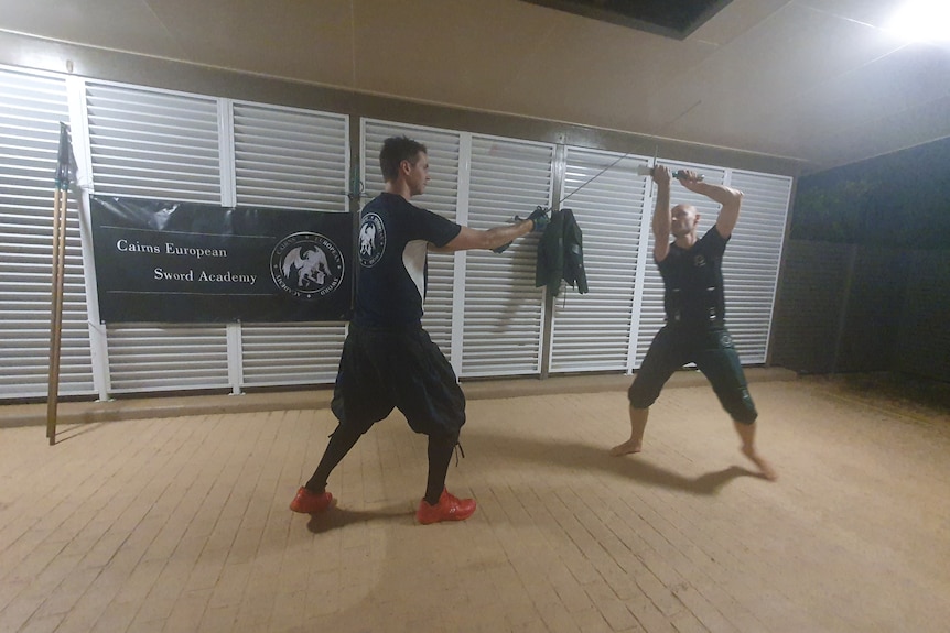 Cairns Sword Academy - distant shot of sword fighting