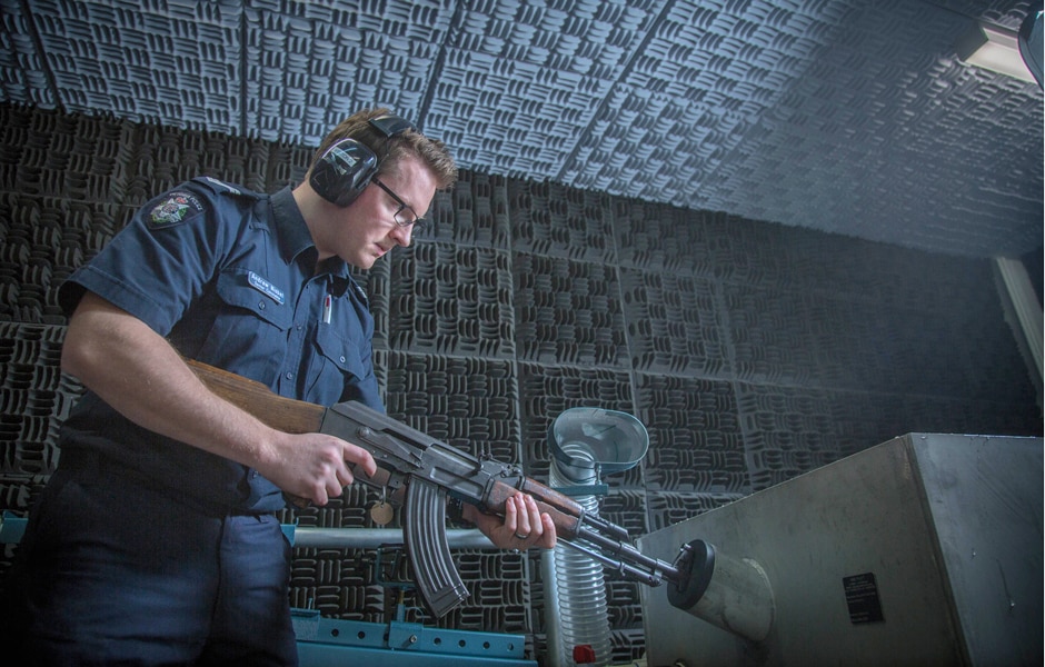 Ballistics expert, Senior Constable Andrew Nisbet