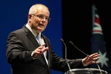 Prime Minister Scott Morrison speaks at the Coalition's federal election campaign launch.