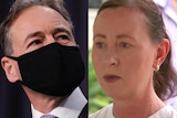 Composite image of Greg Hunt and Yvette D'Ath