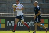 Sam Warburton trains with the Lions
