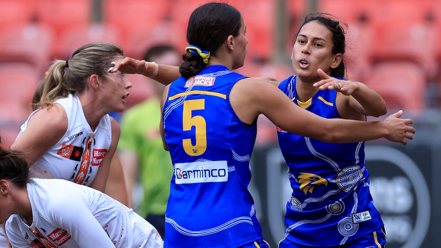 Eagles shut down Giants for gritty AFLW away win
