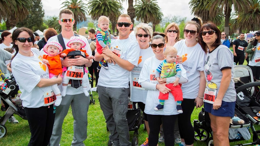 Participants in the 2013 Walk For Prems at Albert Park Lake in Melbourne