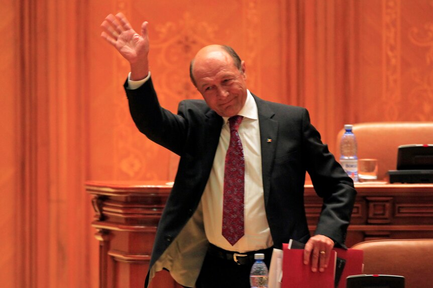 Romania suspends president Traian Basescu