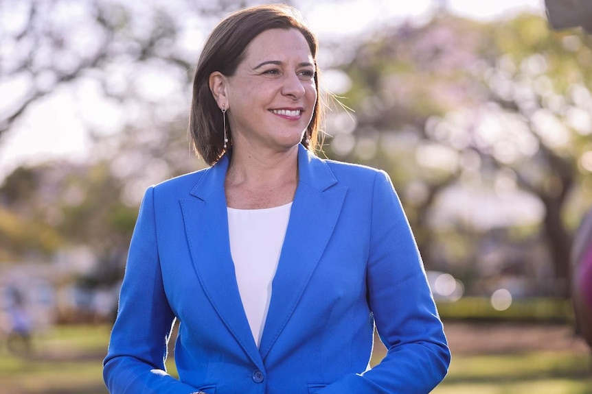 LNP leader Deb Frecklington smiling