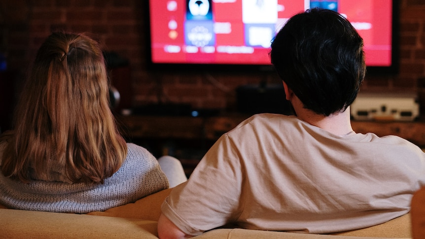 Couple watching TV