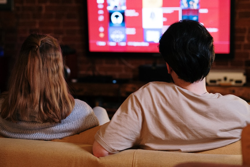 Couple watching TV