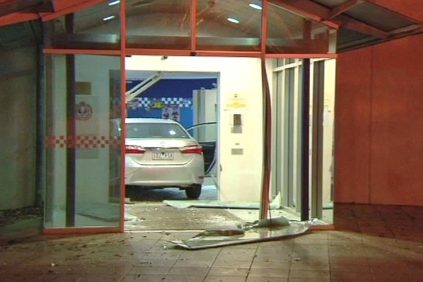 Car crashes into Sturt Police Station