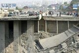 Bridges bombed: The UN says the attacks have closed off a route for aid convoys. [File photo]