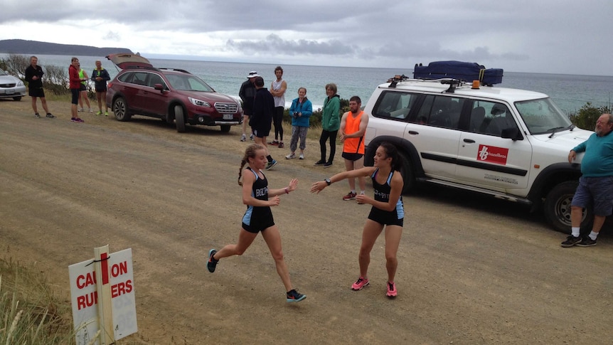 Runners in Bruny Island Ultra-Marathon