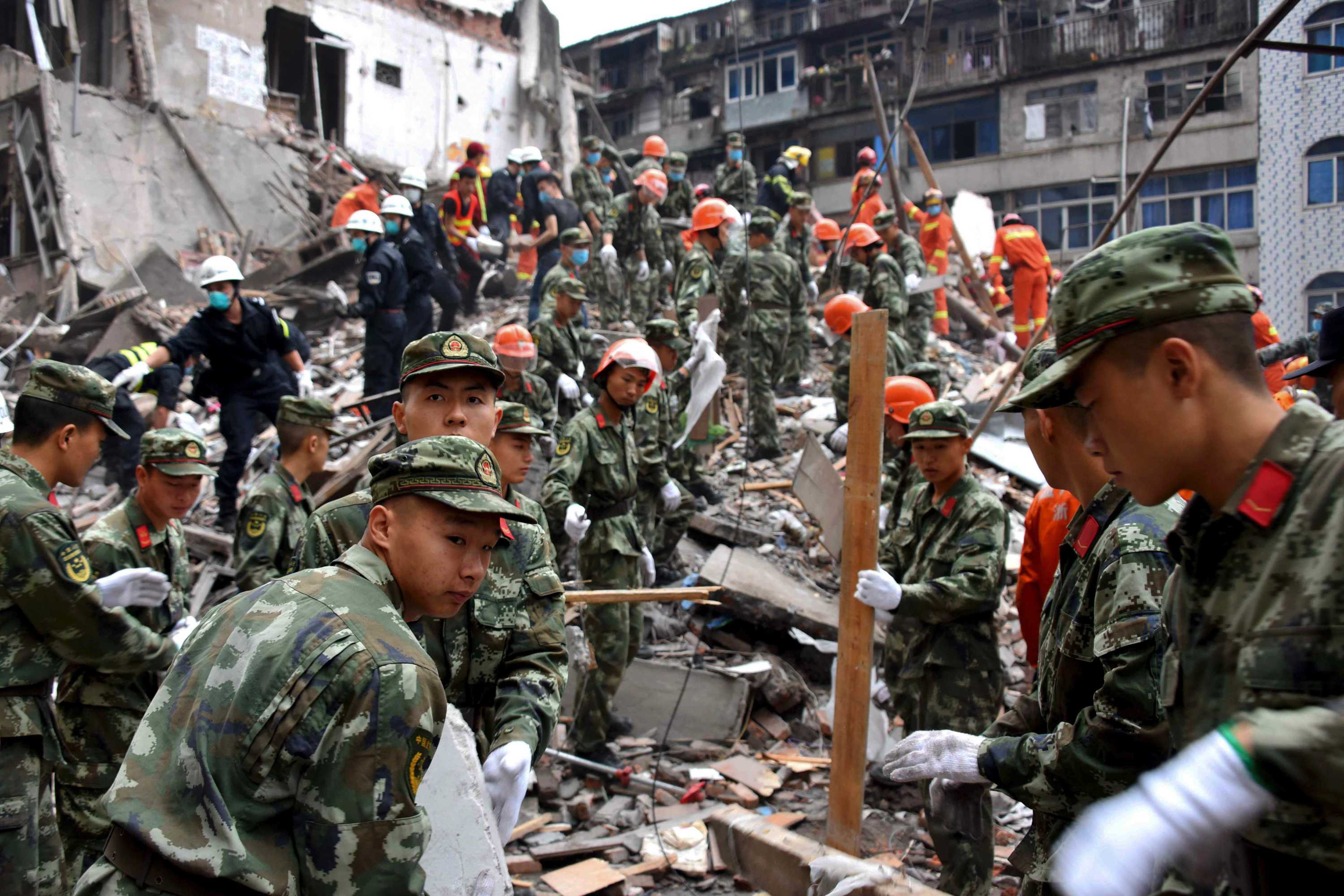 China Building Collapse Kills At Least 17, Hunt Continues For Survivors ...