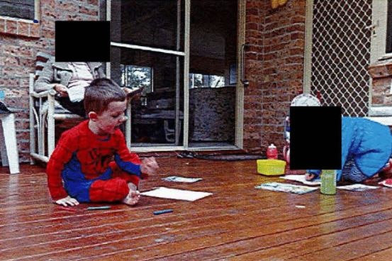 William Tyrrell uses crayons, another child also draws
