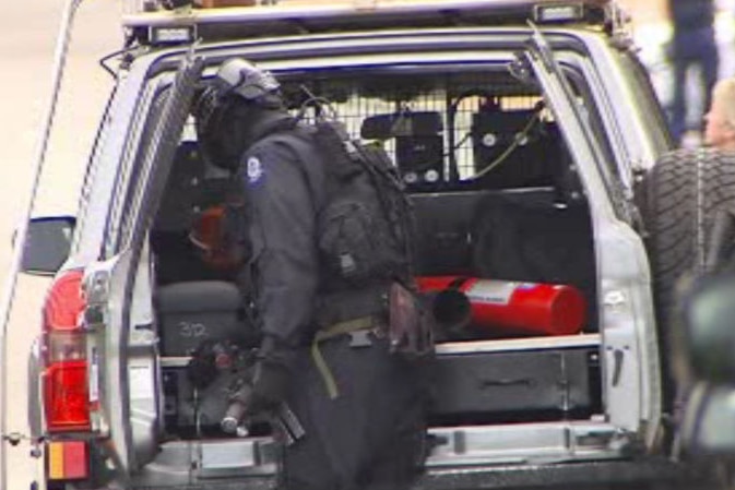 A police officer with the Tactical Response group at the siege