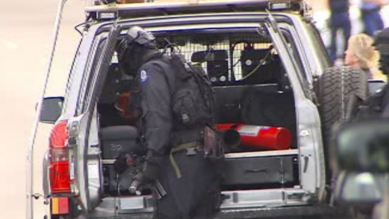 A police officer with the Tactical Response group at the siege