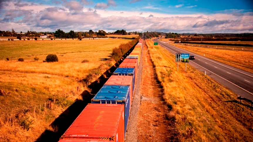 Freight Train in Tasmania