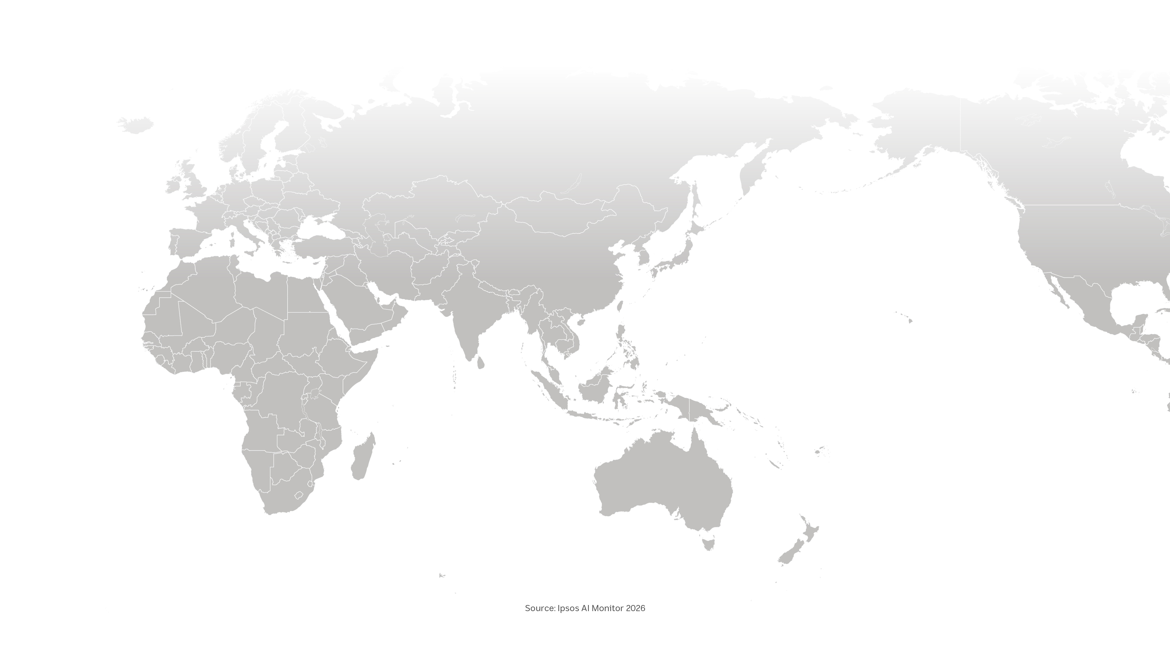 A map of the world with the ocean in white and land in grey. Text says "I do not always trust AI tools, but I use them anyway".