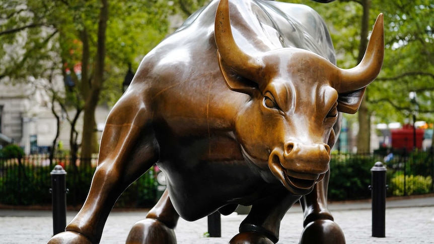 The Charging Bull statue in New York's financial district