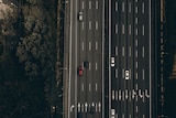 Cars on a highway.