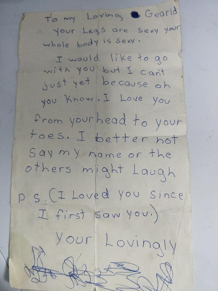 An old handwritten letter, written in blue ink.