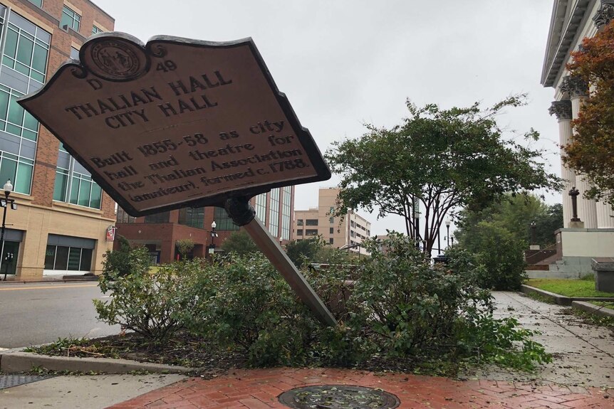 Damage in downtown Wilmington