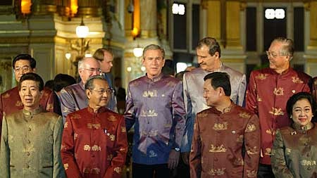 APEC leaders traditionally make an appearance in local costume during the summit.