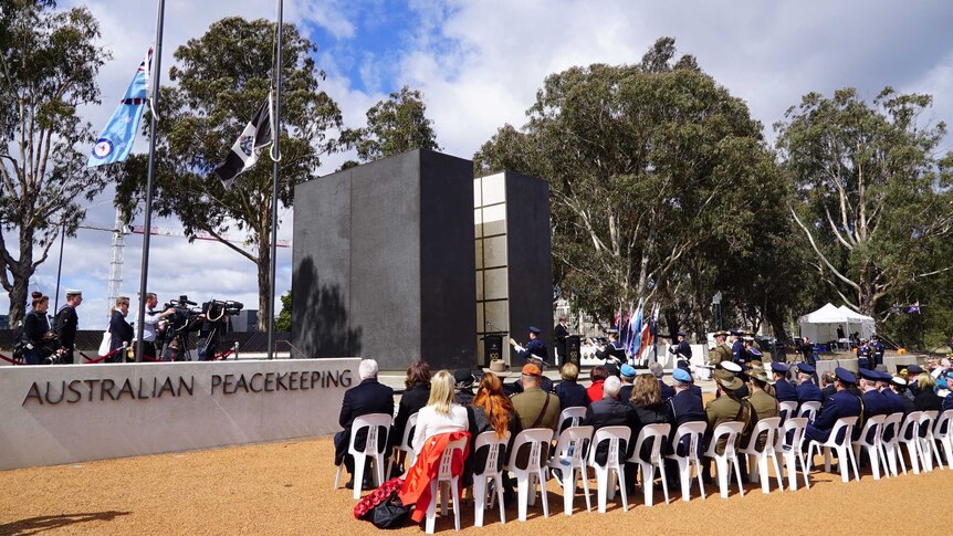 The Peacekeepers Memorial on Anzac Parade.