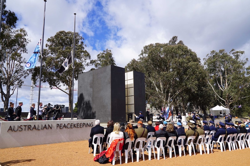 The Peacekeepers Memorial on Anzac Parade.