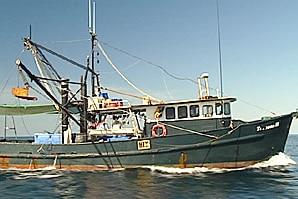 Fishing trawler on the water