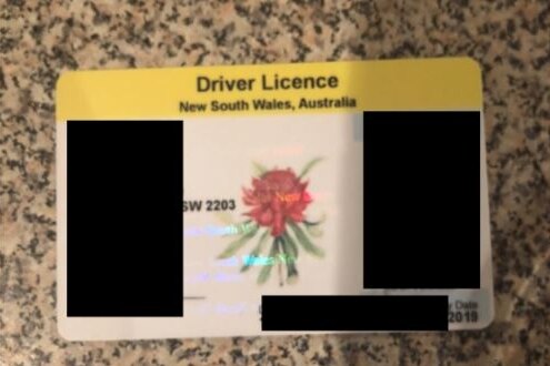 A redacted photo of one of the NSW driver’s licences discovered in a cache of exposed documents online.
