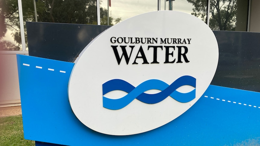 A sign outside a building says Goulburn Murray Water