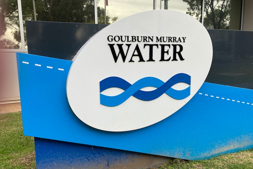 A sign outside a building says Goulburn Murray Water