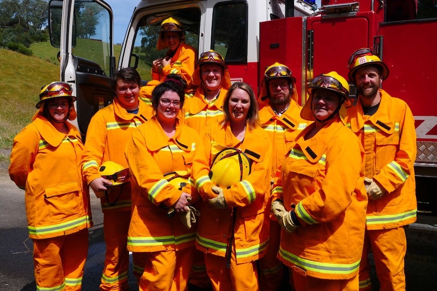The group of new Gippsland CFA recruits who recently completed their mandatory firefighter training