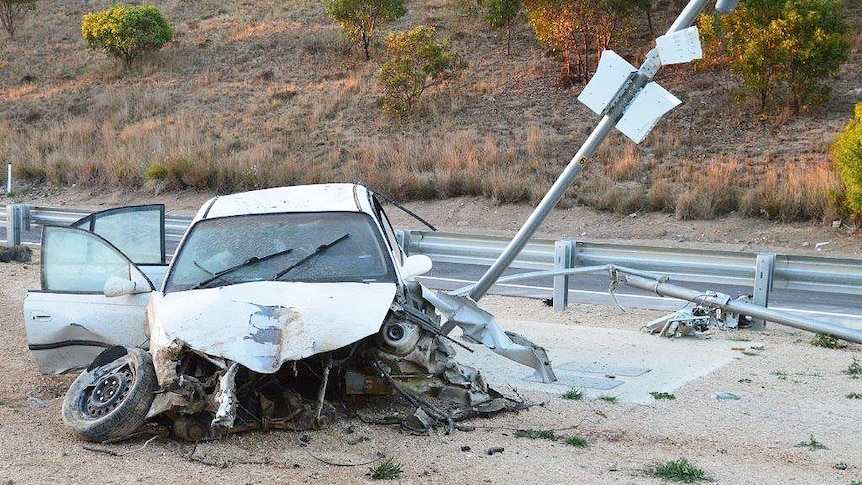 Destroyed point-to-point camera car