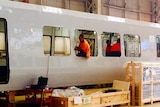 Xtrapolis train carriage under construction at Alstom factory in Ballarat