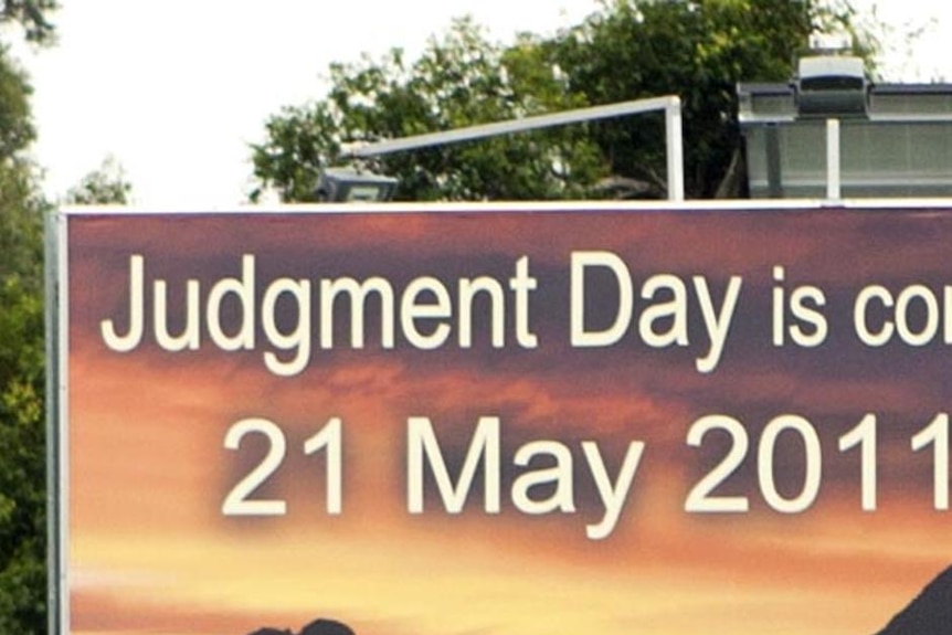 A Judgment Day is Coming billboard in the Brisbane suburb of Keperra