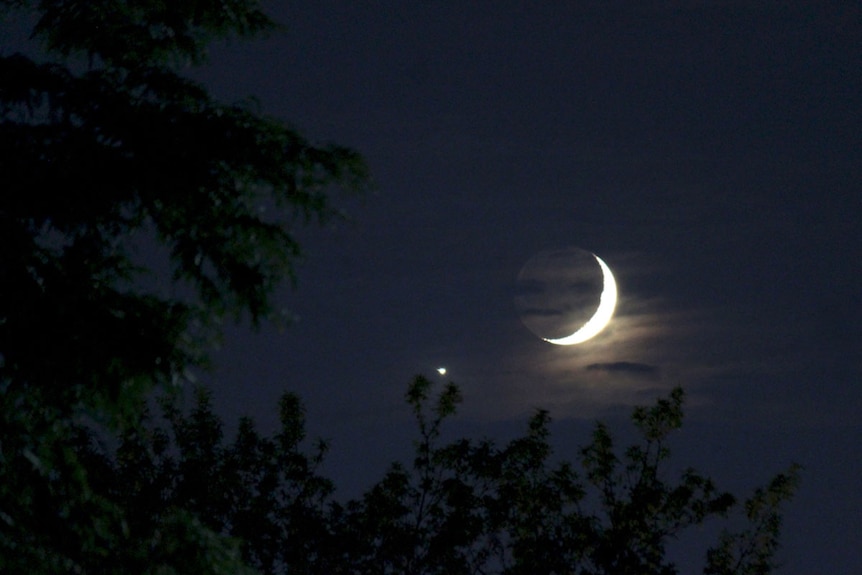 The Moon and Venus