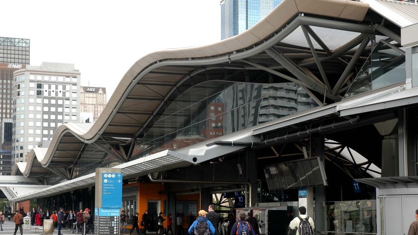 The woman fell from an escalator at Southern Cross Station.