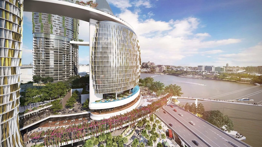 Artist's impression of winning bid for redevelopment of Brisbane's Queen's Wharf in July 2015.
