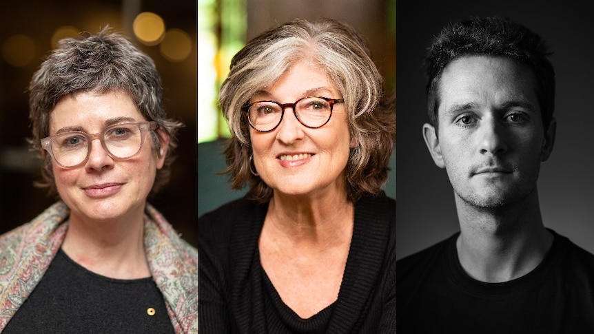 Author headshots left to right: Sophie Cunningham, Barbara Kingsolver and Robbie Arnott