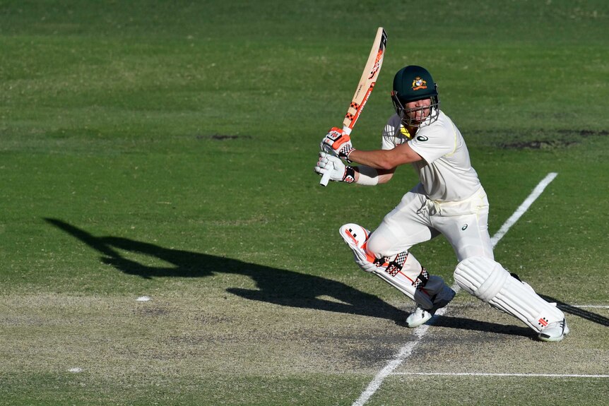 David Warner runs to the end of the pitch