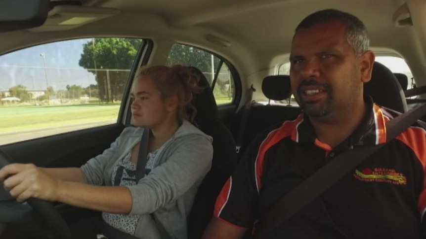 Peter gives free driving lessons to kids in Bourke