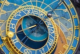 Close-up of the Prague astronomical clock