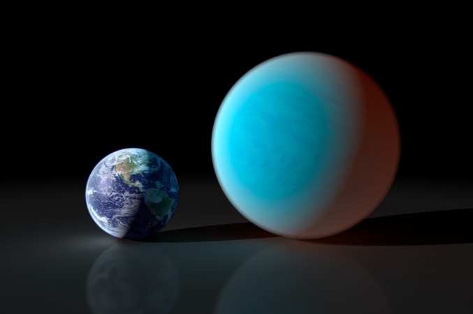 Comparison of Earth with super-Earth