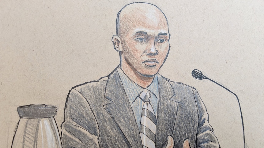 A court sketch of Mohamed Noor