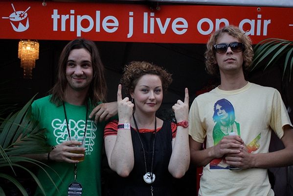 Zan Rowe with Tame Impala at Splendour In the Grass 2010